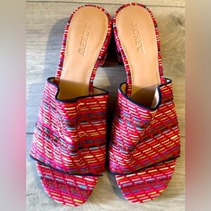 J Crew Multi Color Slides, Size 8